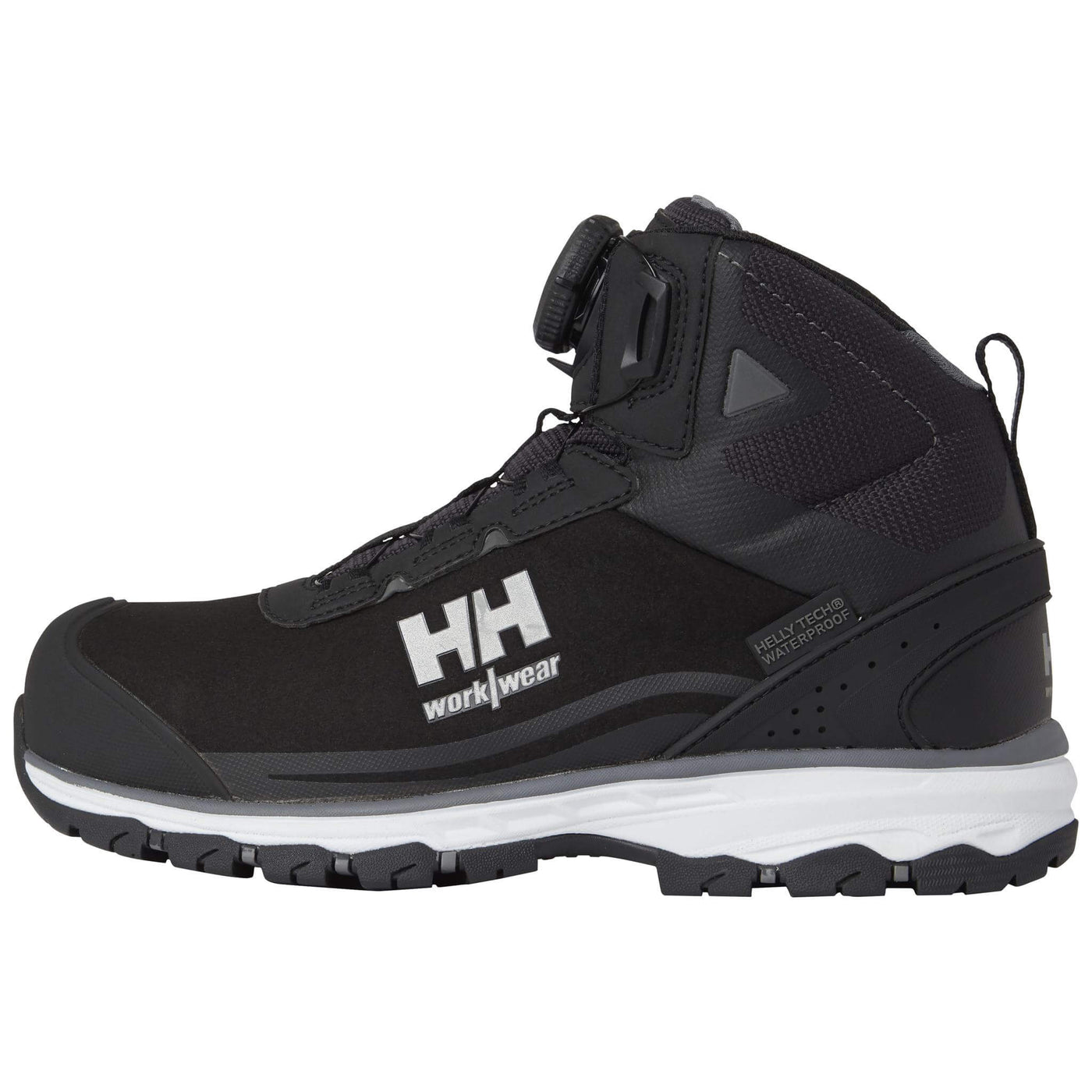 Helly Hansen Womens Luna Boa S3 Aluminium Toe Cap Safety Boots Black/Grey Front#colour_black-grey
