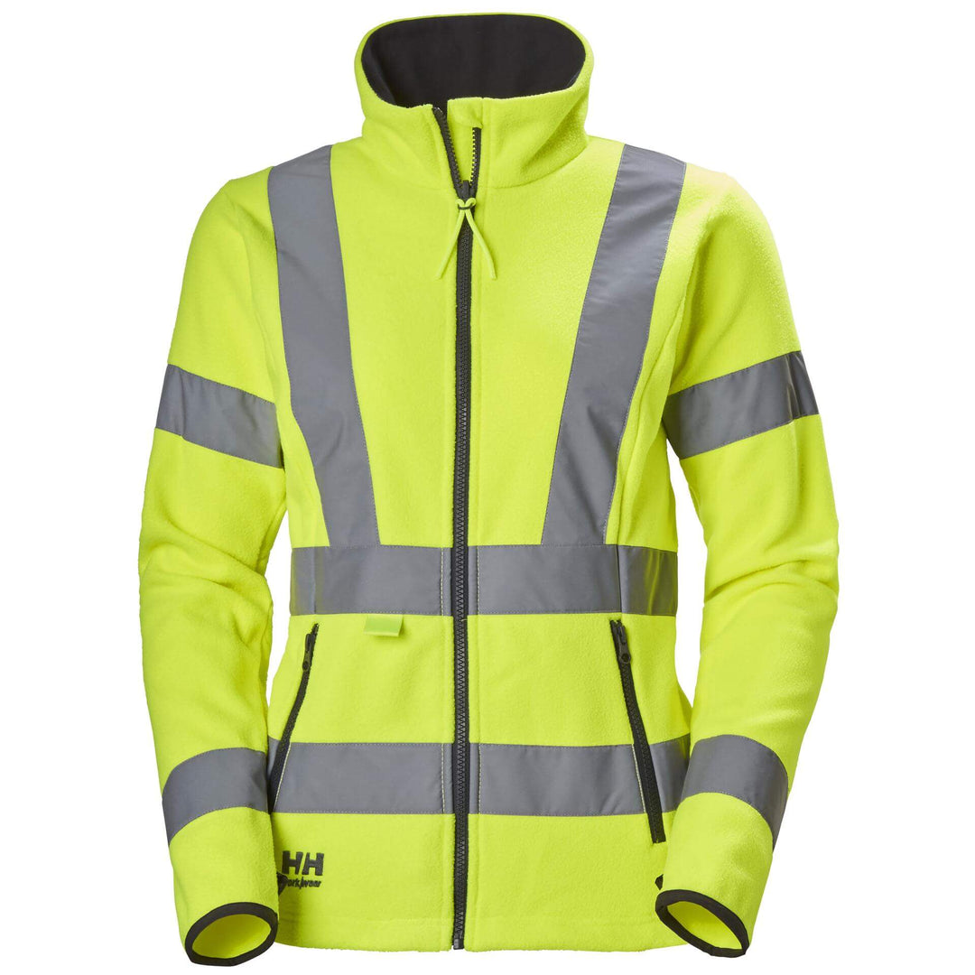 Helly Hansen Womens Luna Hi Vis Fleece Jacket Yellow 1 Front #colour_yellow