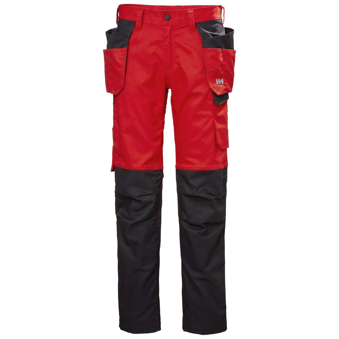 Helly Hansen Womens Luna Light Stretch Construction Trousers Alert Red/Ebony 1 Front #colour_alert-red-ebony