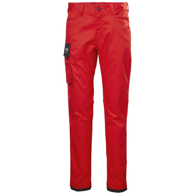 Helly Hansen Womens Luna Light Stretch Service Trousers Alert Red/Ebony 1 Front #colour_alert-red-ebony
