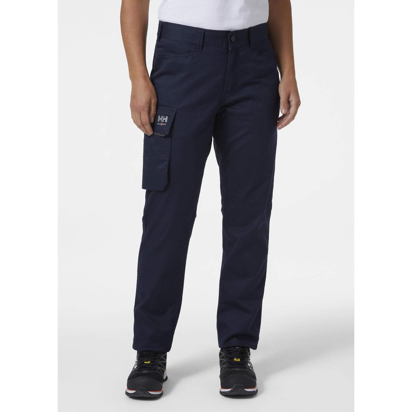 Helly Hansen Womens Luna Light Stretch Service Trousers Navy 3 On Body 1#colour_navy