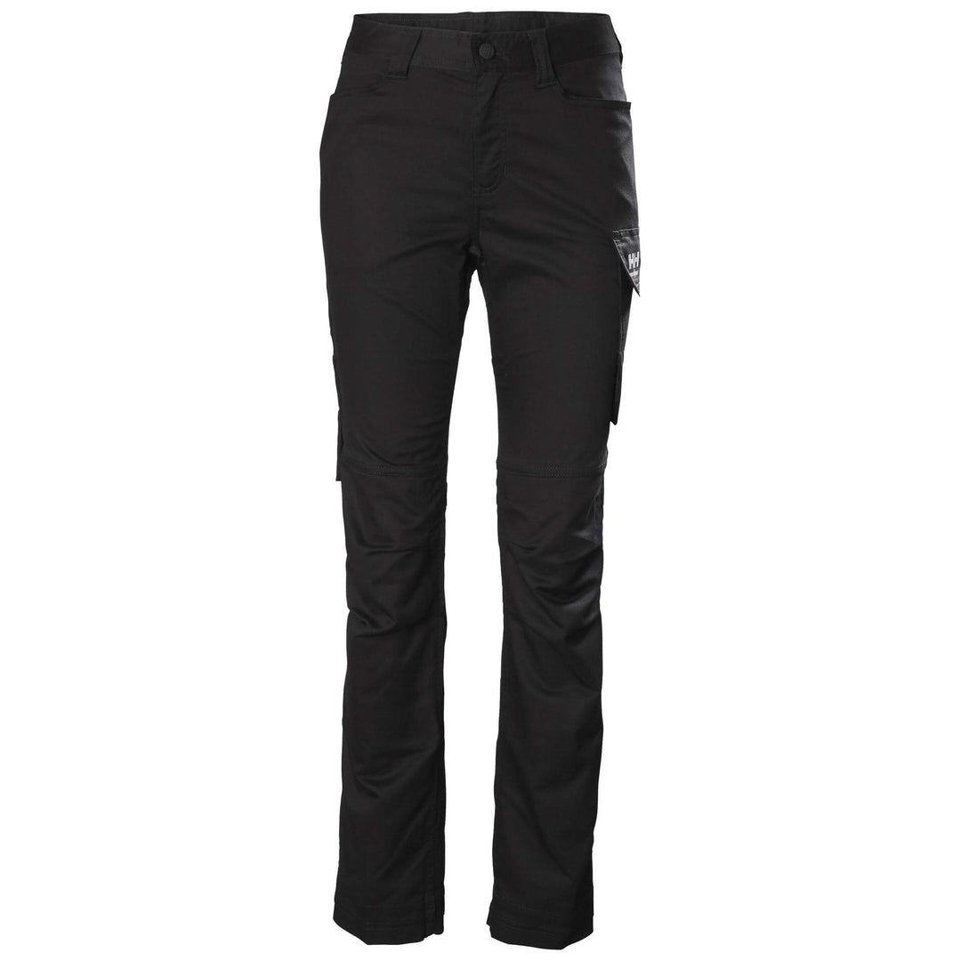 Helly Hansen Womens Luna Light Stretch Work Trousers Black 1 Front #colour_black