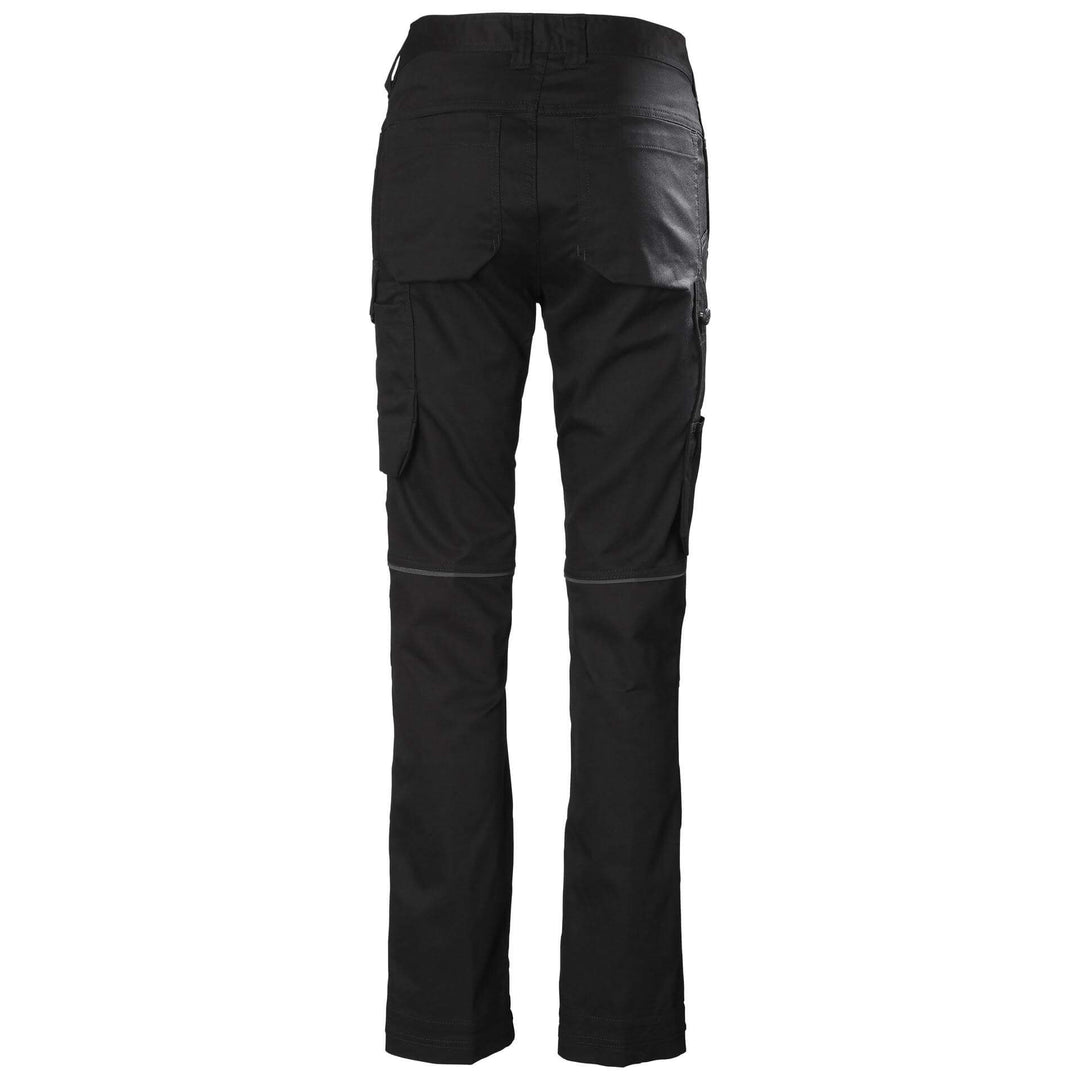 Helly Hansen Womens Luna Light Stretch Work Trousers Black 2 Rear #colour_black