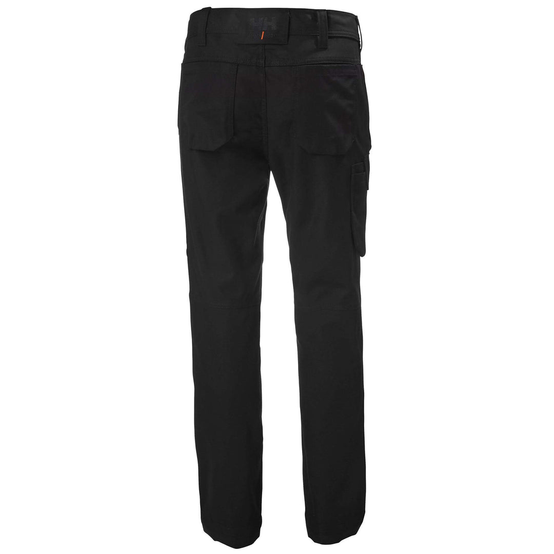 Helly Hansen Womens Luna Service Stretch Work Trousers Black 2 Rear #colour_black