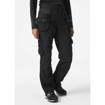 Helly Hansen Womens Luna Stretch Construction Work Trousers Black 3 On Body 1#colour_black