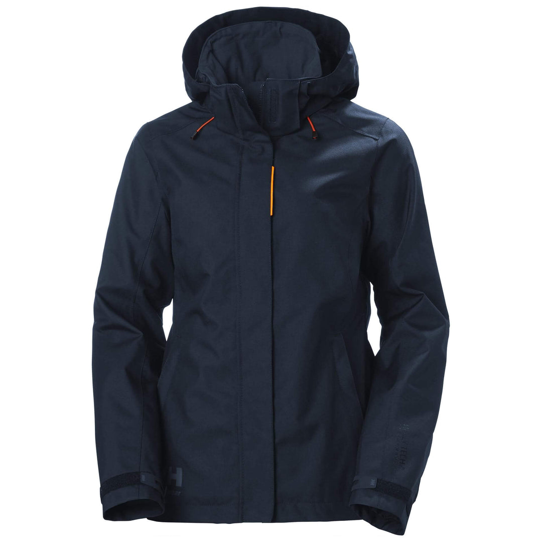 Helly Hansen Womens Luna Waterproof Shell Jacket Navy 1 Front #colour_navy