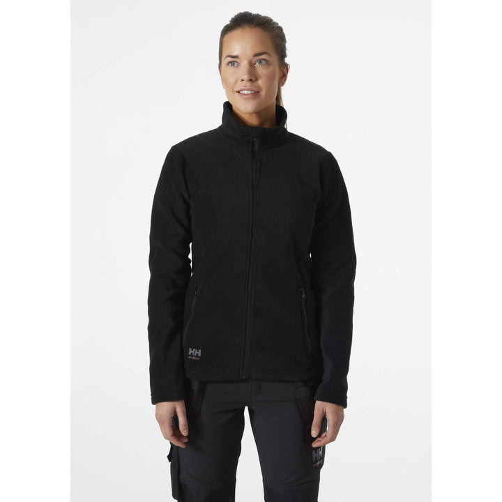 Helly Hansen Womens Manchester 2.0 Fleece Jacket Black OnBody 1#colour_black