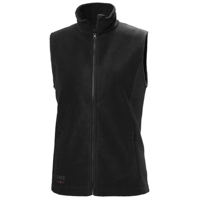 Helly Hansen Womens Manchester 2.0 Fleece Vest Black Front#colour_black