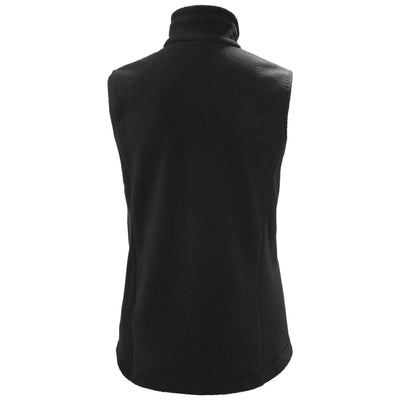 Helly Hansen Womens Manchester 2.0 Fleece Vest Black Back#colour_black