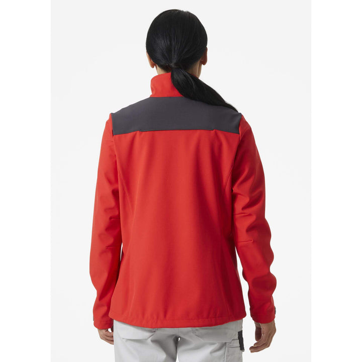 Helly Hansen Womens Manchester 2.0 Softshell Jacket Alert Red/Ebony OnBody 2#colour_alert-red-ebony