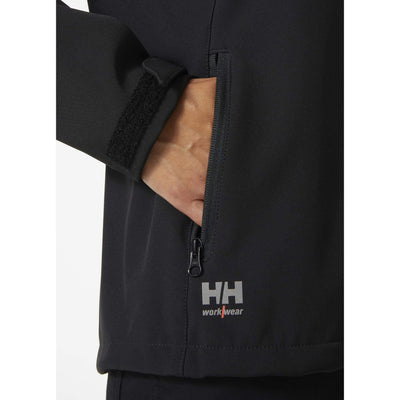 Helly Hansen Womens Manchester 2.0 Softshell Jacket Black Feature 1#colour_black