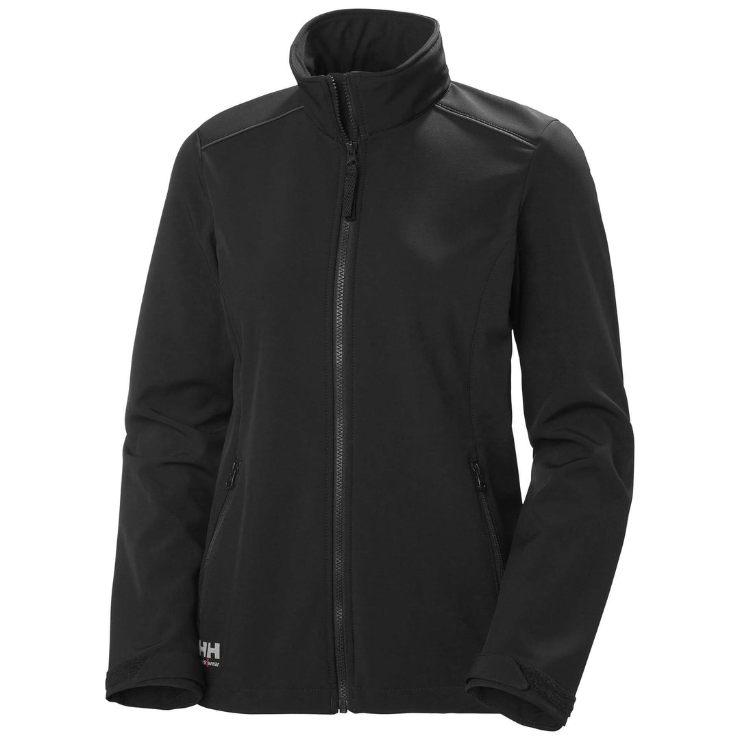 Helly Hansen Womens Manchester 2.0 Softshell Jacket Ebony Front#colour_ebony