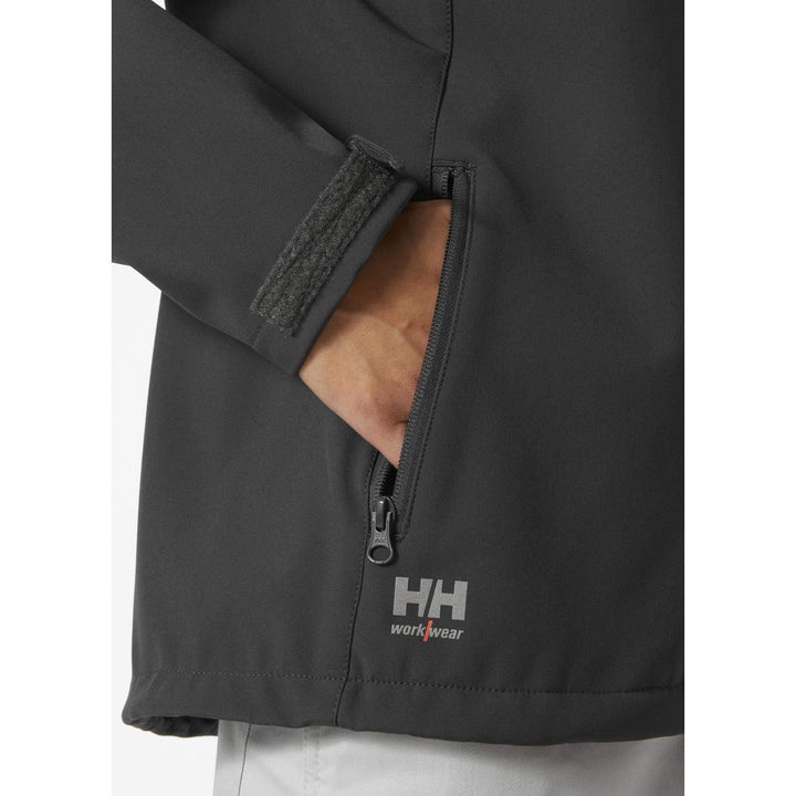 Helly Hansen Womens Manchester 2.0 Softshell Jacket Ebony Feature 1#colour_ebony