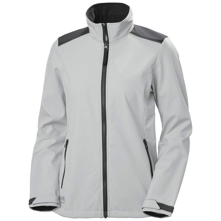 Helly Hansen Womens Manchester 2.0 Softshell Jacket Grey Fog/Ebony Front#colour_grey-fog-ebony