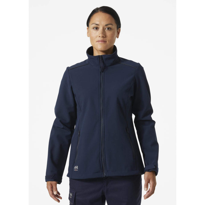 Helly Hansen Womens Manchester 2.0 Softshell Jacket Navy OnBody 1#colour_navy