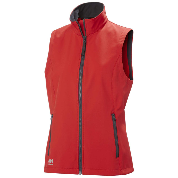 Helly Hansen Womens Manchester 2.0 Softshell Vest Alert Red Front#colour_alert-red