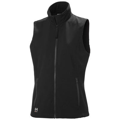 Helly Hansen Womens Manchester 2.0 Softshell Vest Black Front#colour_black