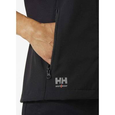 Helly Hansen Womens Manchester 2.0 Softshell Vest Black Feature 1#colour_black