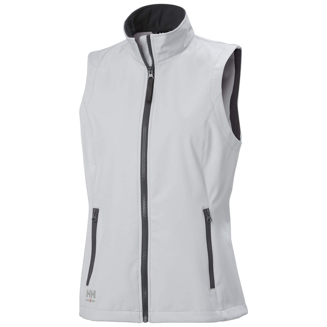 Helly Hansen Womens Manchester 2.0 Softshell Vest Grey Fog Front#colour_grey-fog