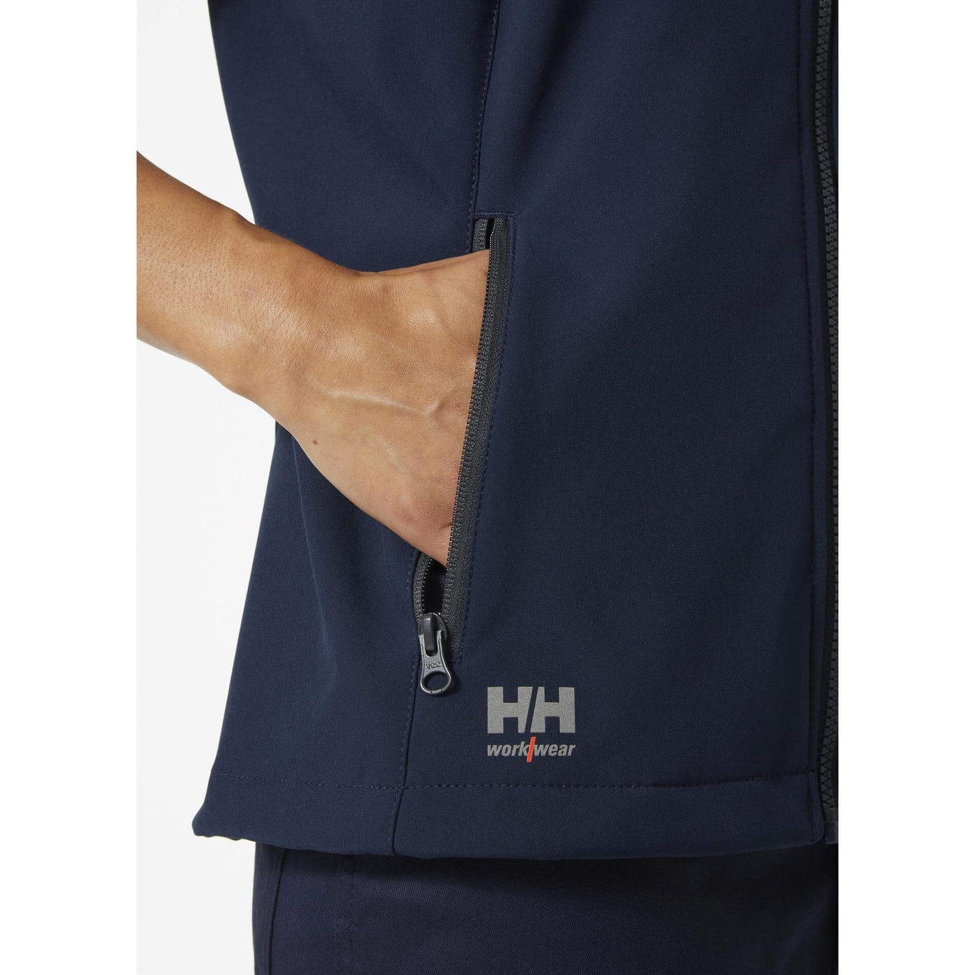 Helly Hansen Womens Manchester 2.0 Softshell Vest Navy Feature 1#colour_navy
