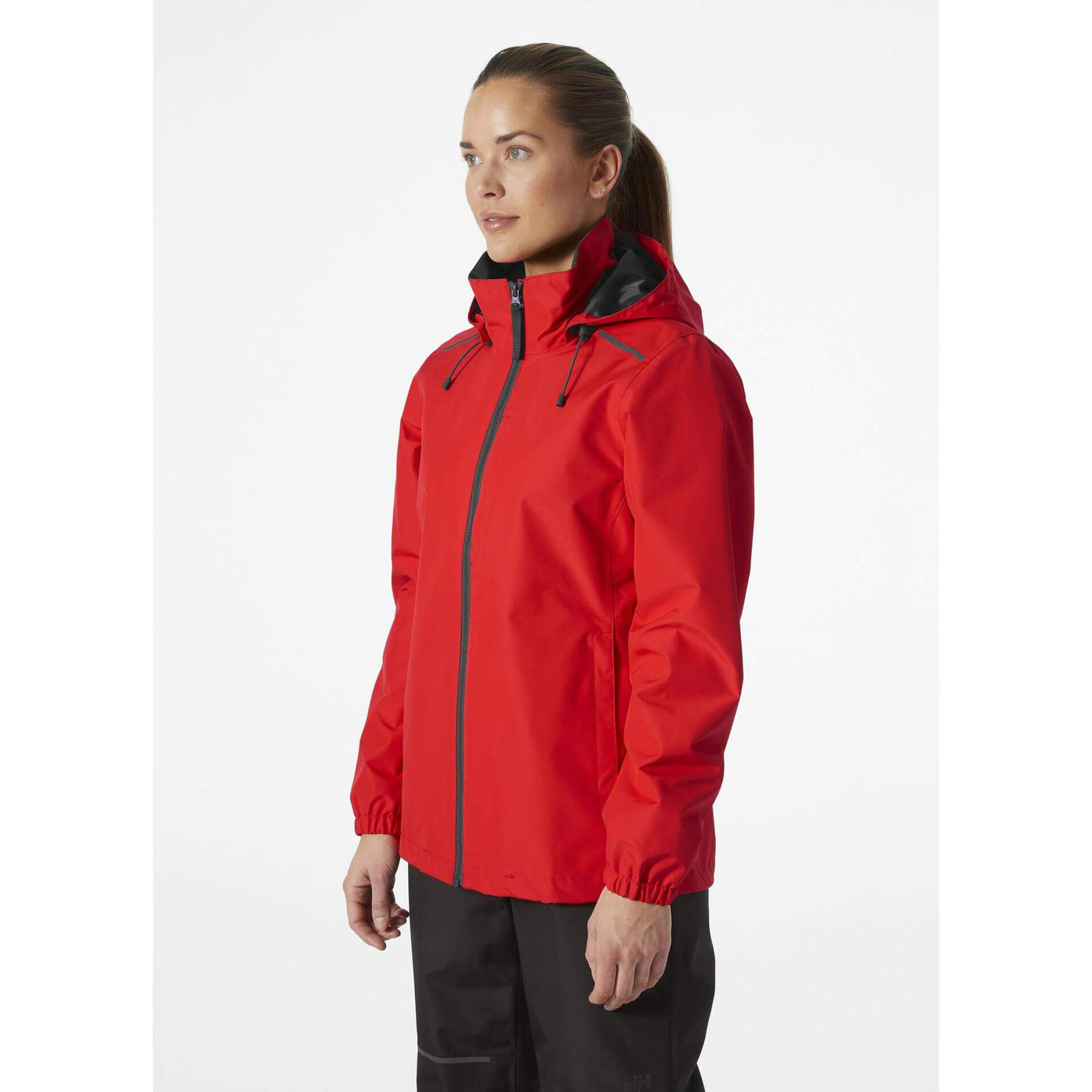Helly Hansen Womens Manchester 2.0 Waterproof Shell Jacket Alert Red OnBody 1#colour_alert-red