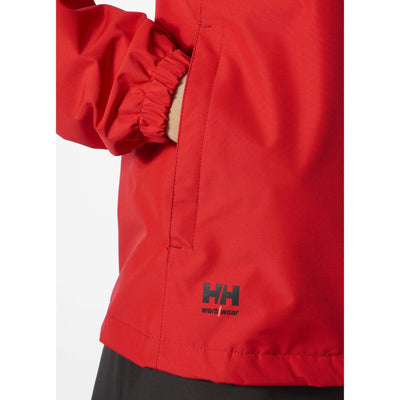 Helly Hansen Womens Manchester 2.0 Waterproof Shell Jacket Alert Red Feature 1#colour_alert-red