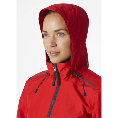 Helly Hansen Womens Manchester 2.0 Waterproof Shell Jacket Alert Red Feature 3#colour_alert-red