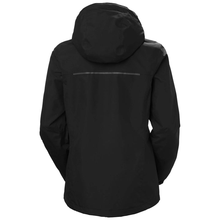 Helly Hansen Womens Manchester 2.0 Waterproof Shell Jacket Black Back#colour_black