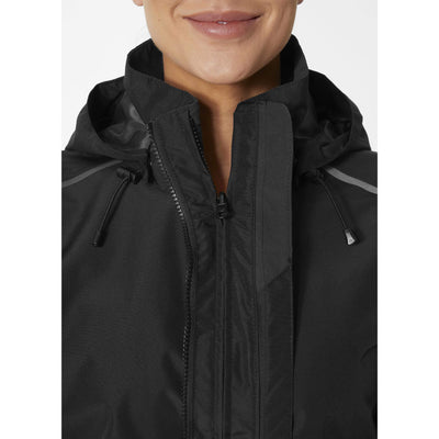 Helly Hansen Womens Manchester 2.0 Waterproof Shell Jacket Black Feature 2#colour_black