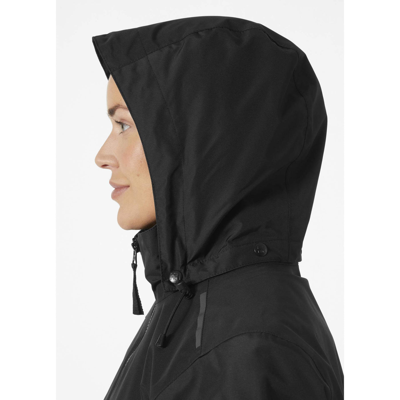 Helly Hansen Womens Manchester 2.0 Waterproof Shell Jacket Black Feature 3#colour_black