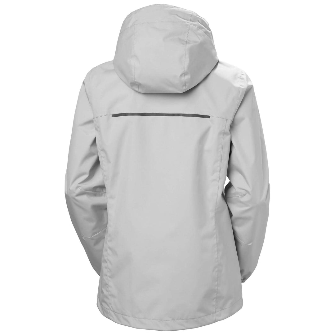 Helly Hansen Womens Manchester 2.0 Waterproof Shell Jacket Grey Fog Back#colour_grey-fog