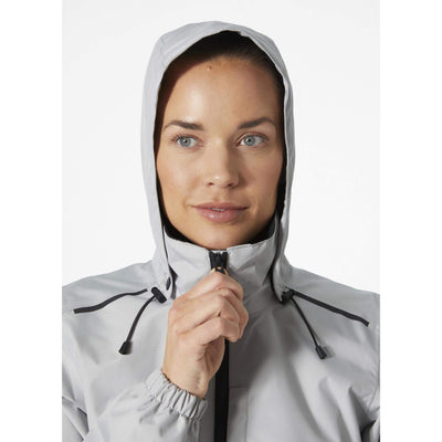 Helly Hansen Womens Manchester 2.0 Waterproof Shell Jacket Grey Fog Feature 3#colour_grey-fog