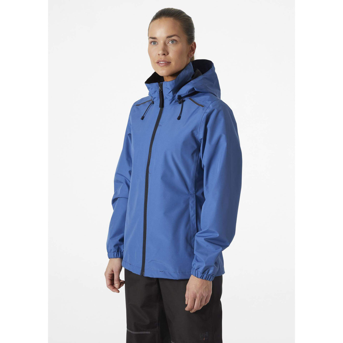 Helly Hansen Womens Manchester 2.0 Waterproof Shell Jacket Stone Blue OnBody 1#colour_stone-blue