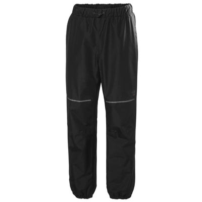 Helly Hansen Womens Manchester 2.0 Waterproof Shell Trousers Black Front#colour_black
