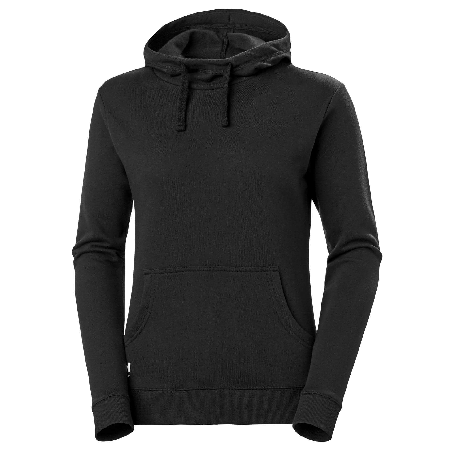 Helly Hansen Womens Manchester Hoodie Black Front#colour_black