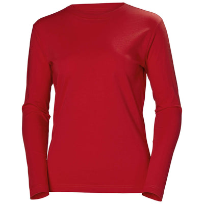Helly Hansen Womens Manchester Longsleeve T-Shirt Alert Red 1 Front #colour_alert-red