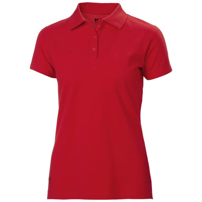 Helly Hansen Womens Manchester Polo Shirt Alert Red 1 Front #colour_alert-red