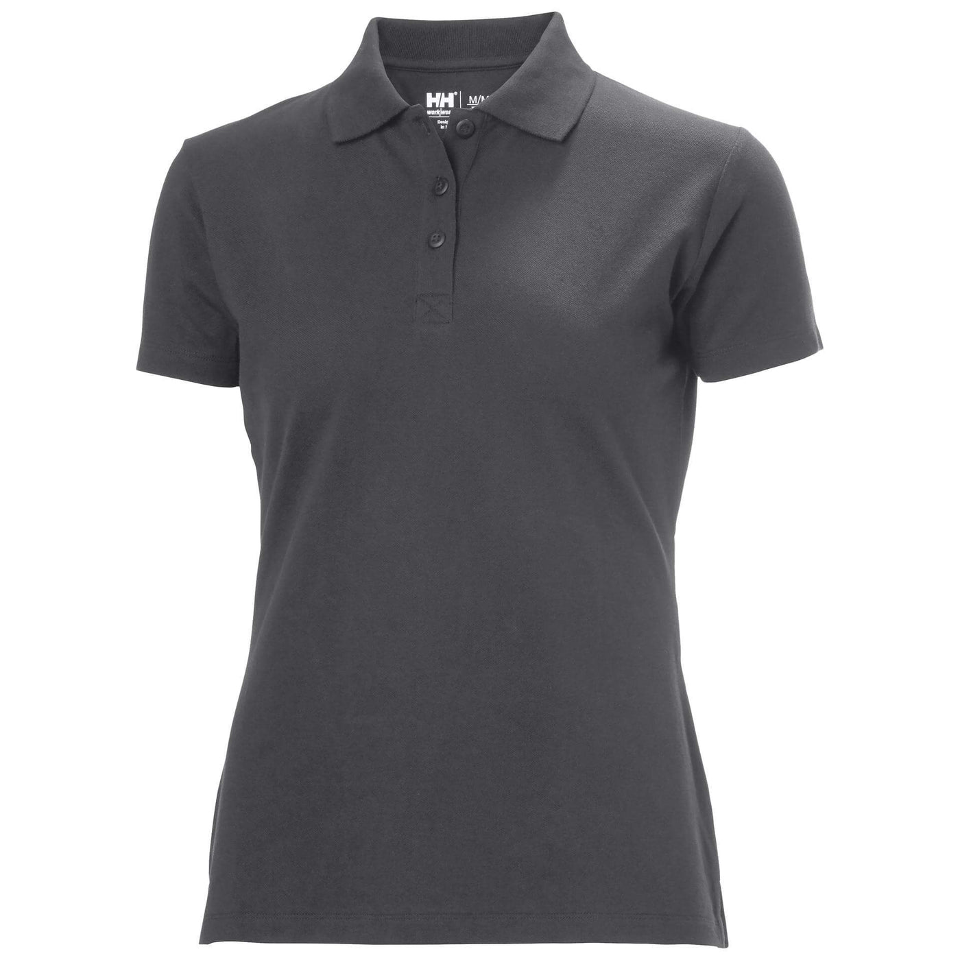 Helly Hansen Womens Manchester Polo Shirt Dark Grey 1 Front #colour_dark-grey