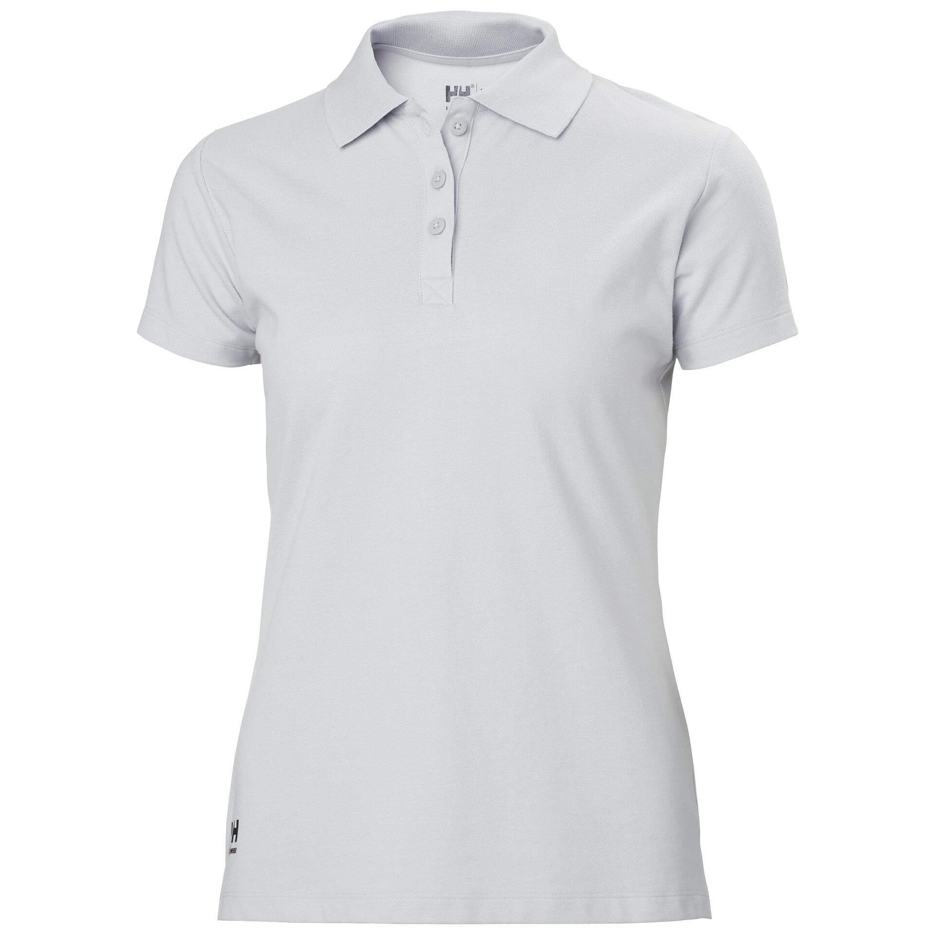 Helly Hansen Womens Manchester Polo Shirt Grey Fog 1 Front #colour_grey-fog