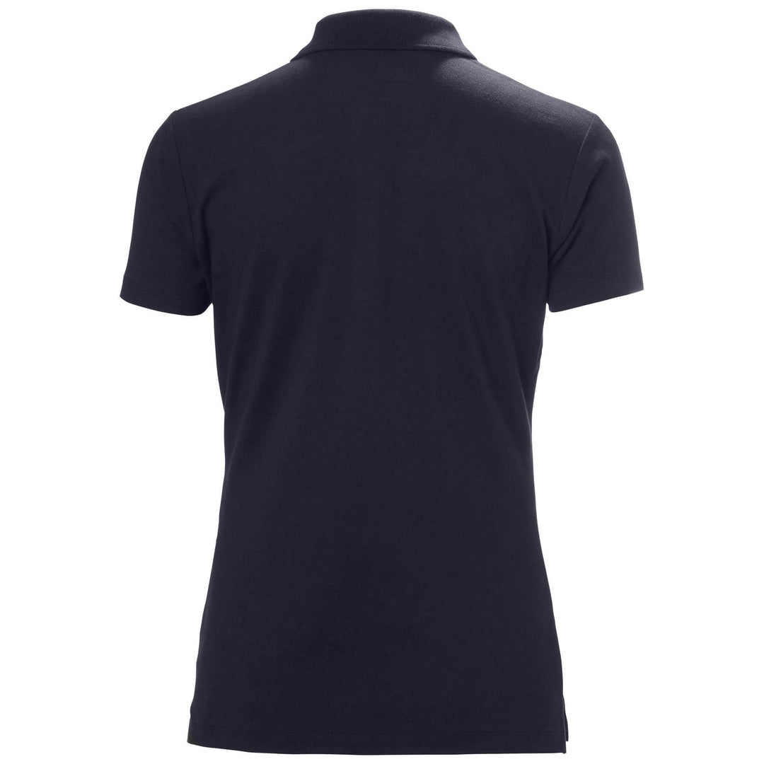 Helly Hansen Womens Manchester Polo Shirt Navy 2 Rear #colour_navy