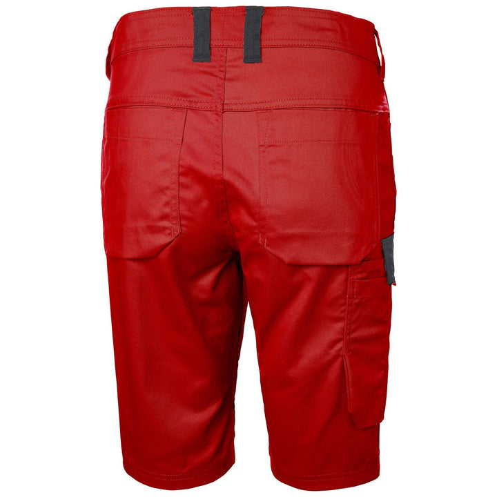 Helly Hansen Womens Manchester Stretch Shorts Alert Red/Ebony Back#colour_alert-red-ebony