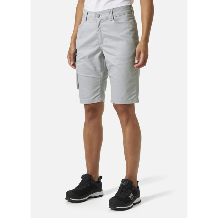 Helly Hansen Womens Manchester Stretch Shorts Grey Fog/Ebony OnBody 1#colour_grey-fog-ebony