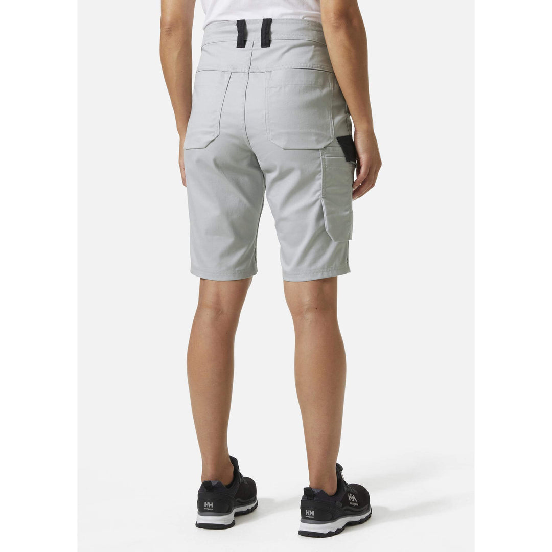 Helly Hansen Womens Manchester Stretch Shorts Grey Fog/Ebony OnBody 2#colour_grey-fog-ebony