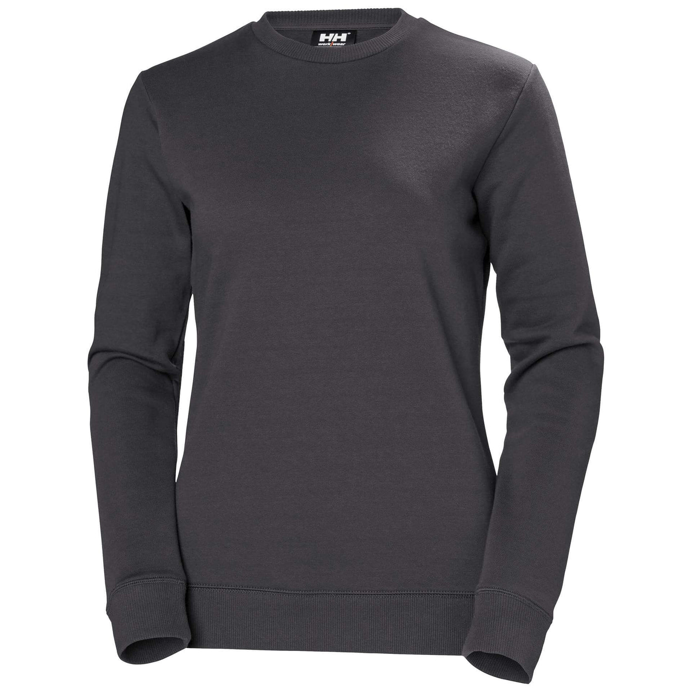 Helly Hansen Womens Manchester Sweatshirt Dark Grey 1 Front #colour_dark-grey