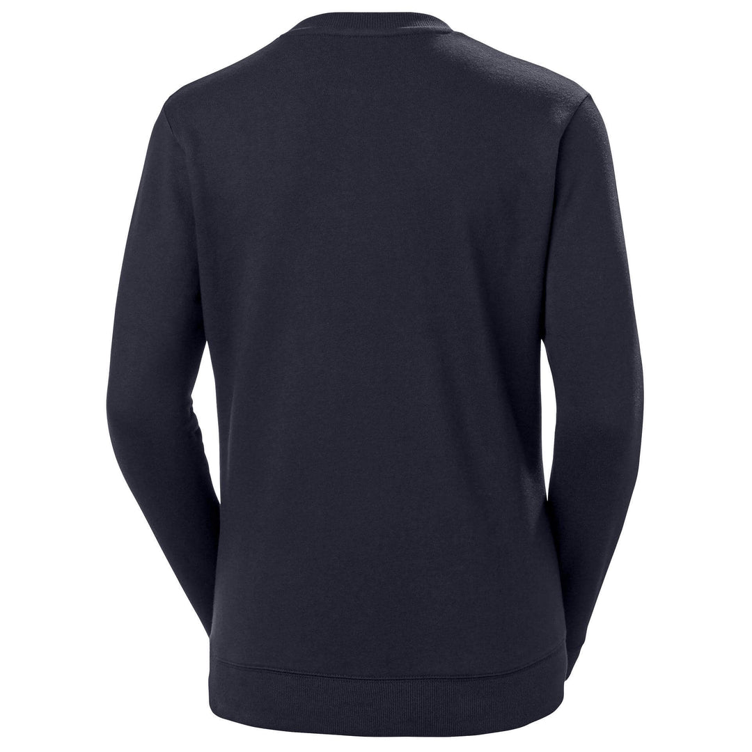 Helly Hansen Womens Manchester Sweatshirt Navy Back#colour_navy