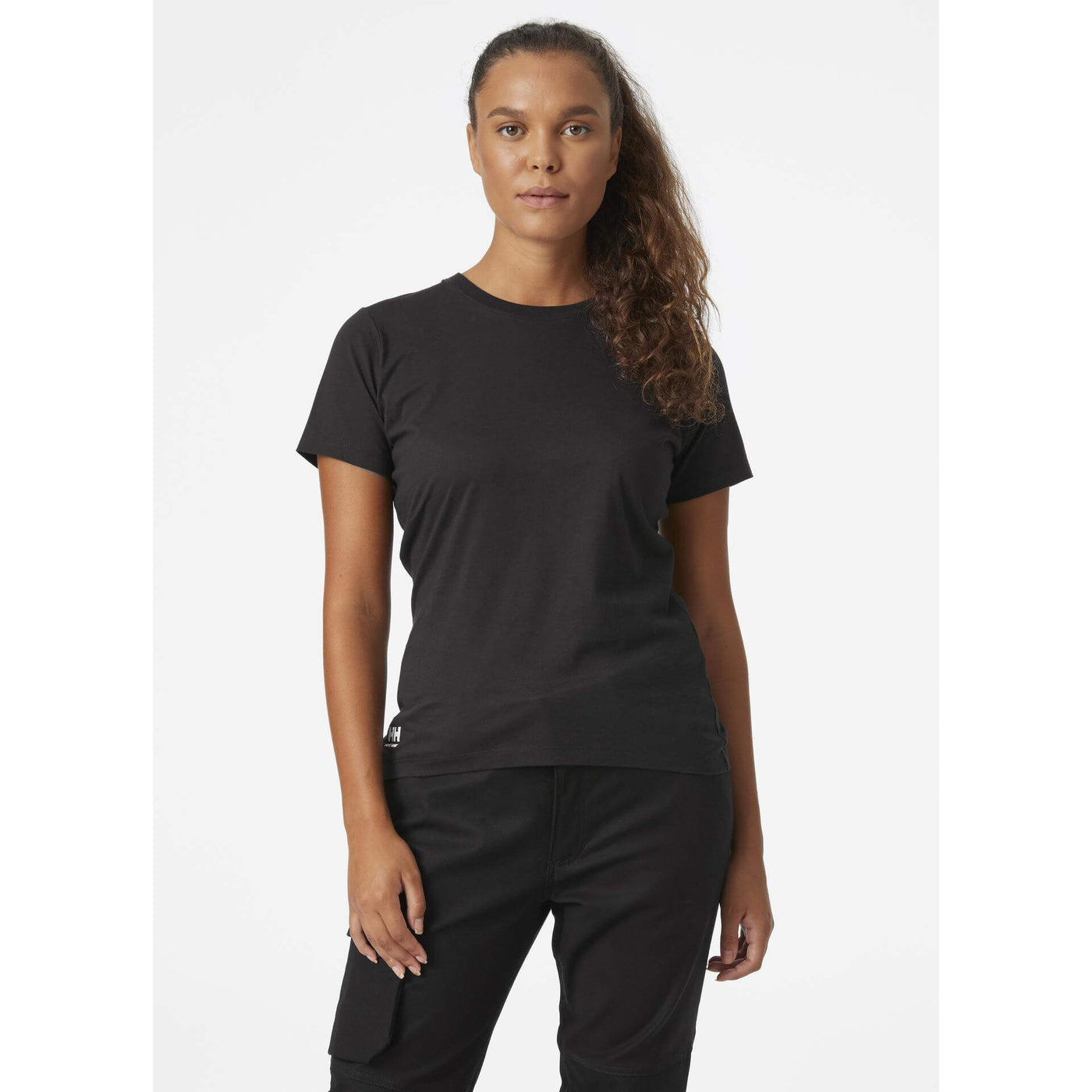 Helly Hansen Womens Manchester T-Shirt Black 3 On Body 1#colour_black