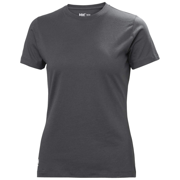 Helly Hansen Womens Manchester T-Shirt Dark Grey 1 Front #colour_dark-grey