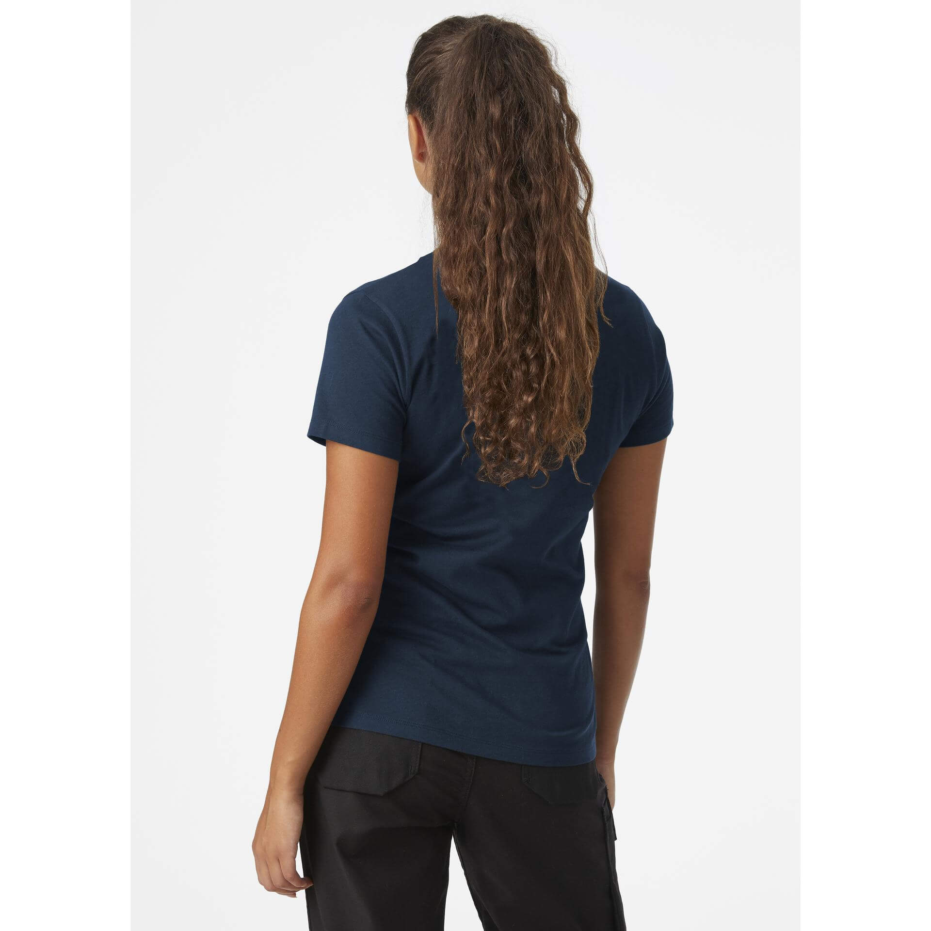 Helly Hansen Womens Manchester T-Shirt Navy 4 On Body 2#colour_navy