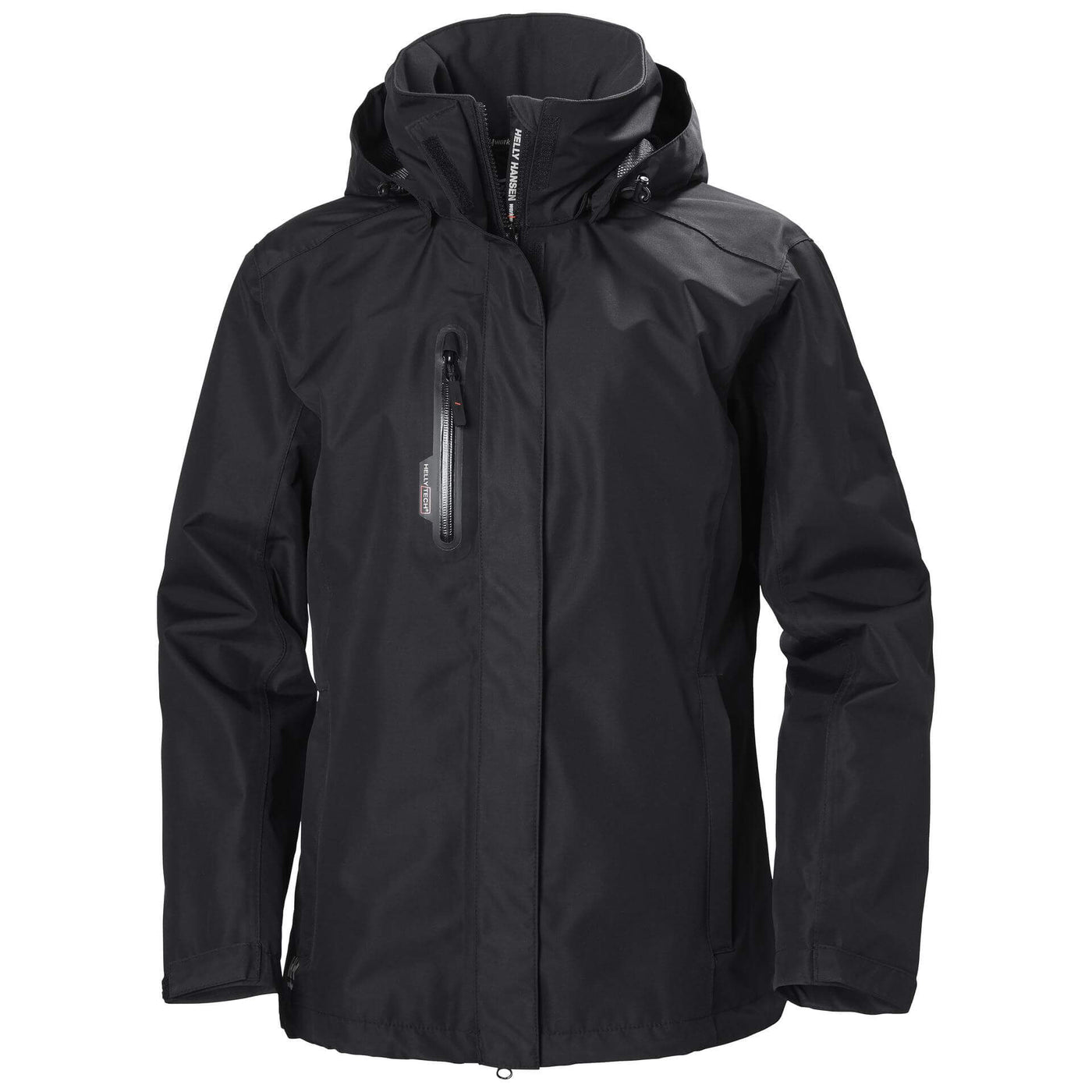 Helly Hansen Womens Manchester Waterproof Shell Jacket Black 1 Front #colour_black