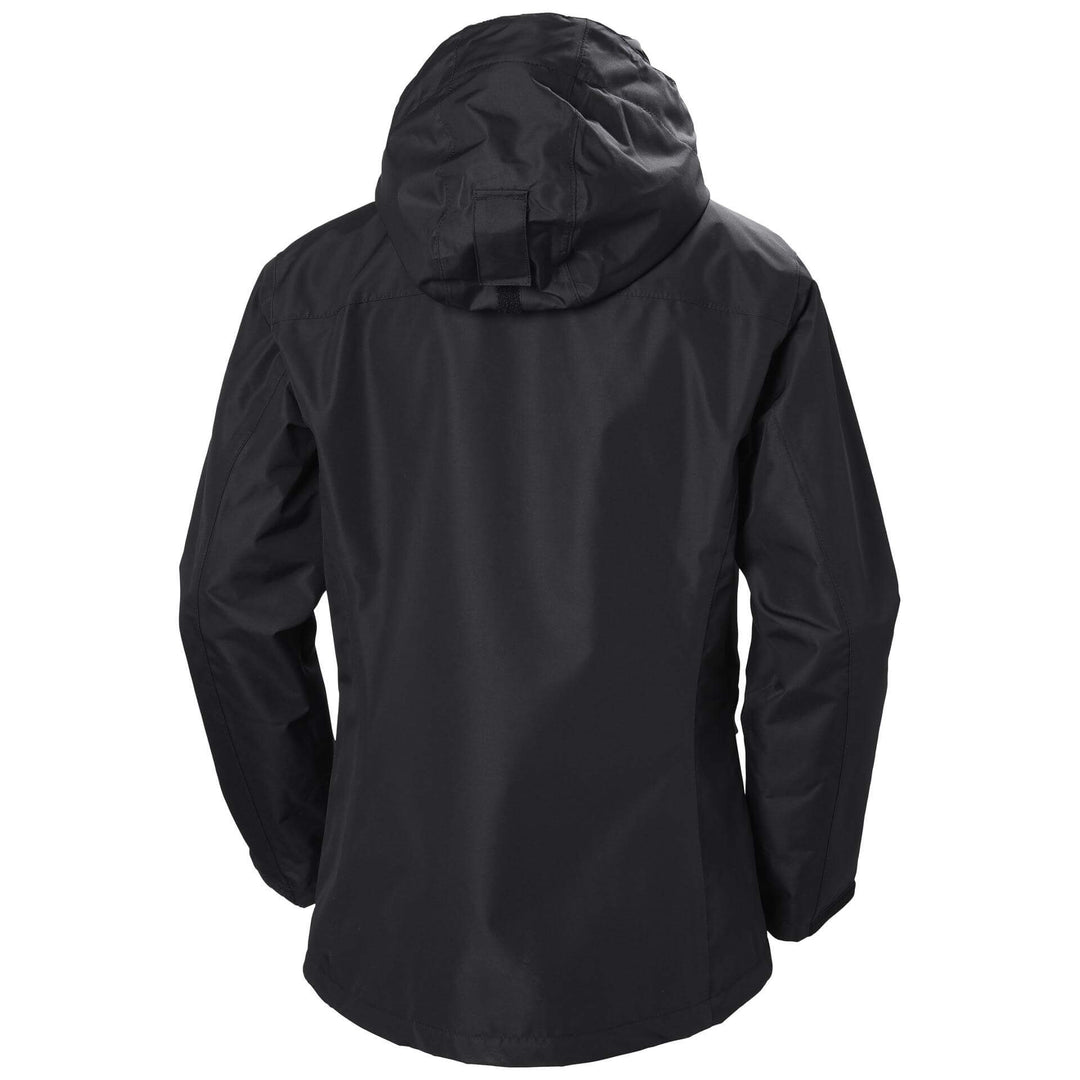 Helly Hansen Womens Manchester Waterproof Shell Jacket Black 2 Rear #colour_black